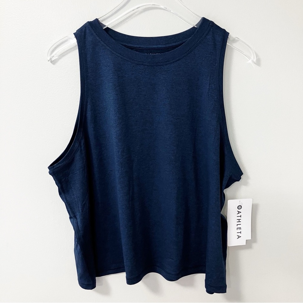 Athleta | Blue Uptempo Tank Top 1X Athletic Casual Gym Minimalist Staple Workout